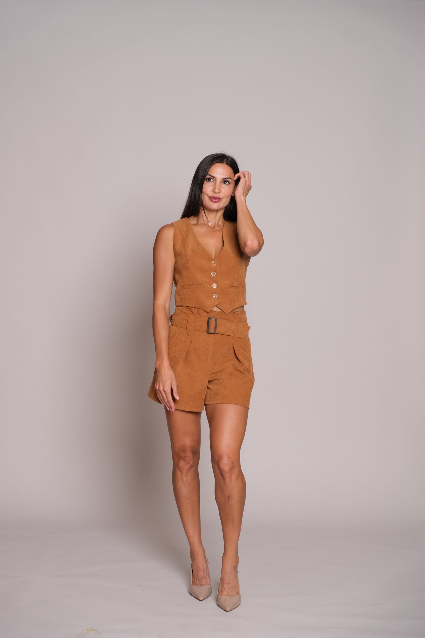 Breezy Tailored Mustard Shorts