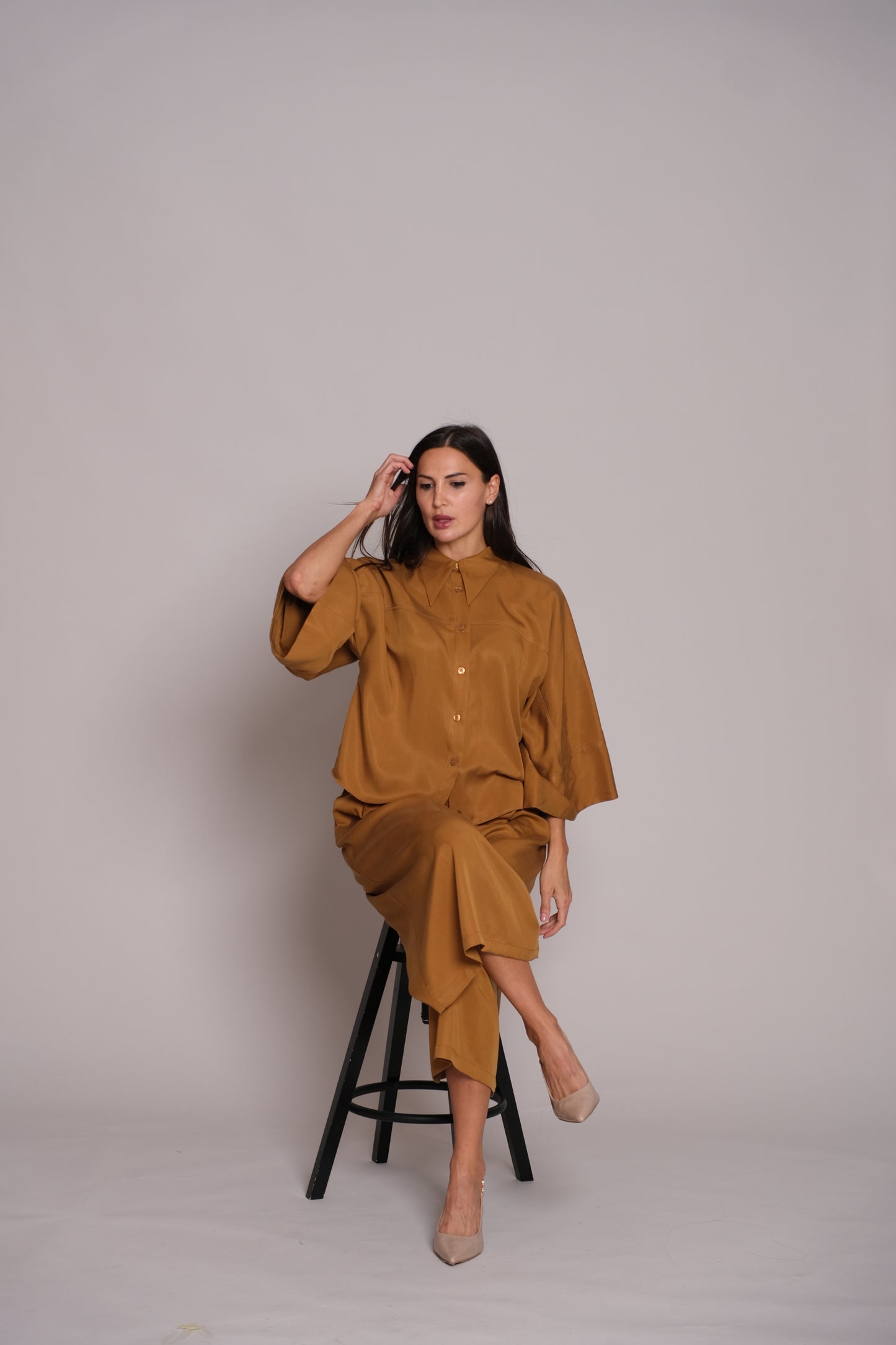 Flair Trousers Caramel Brown