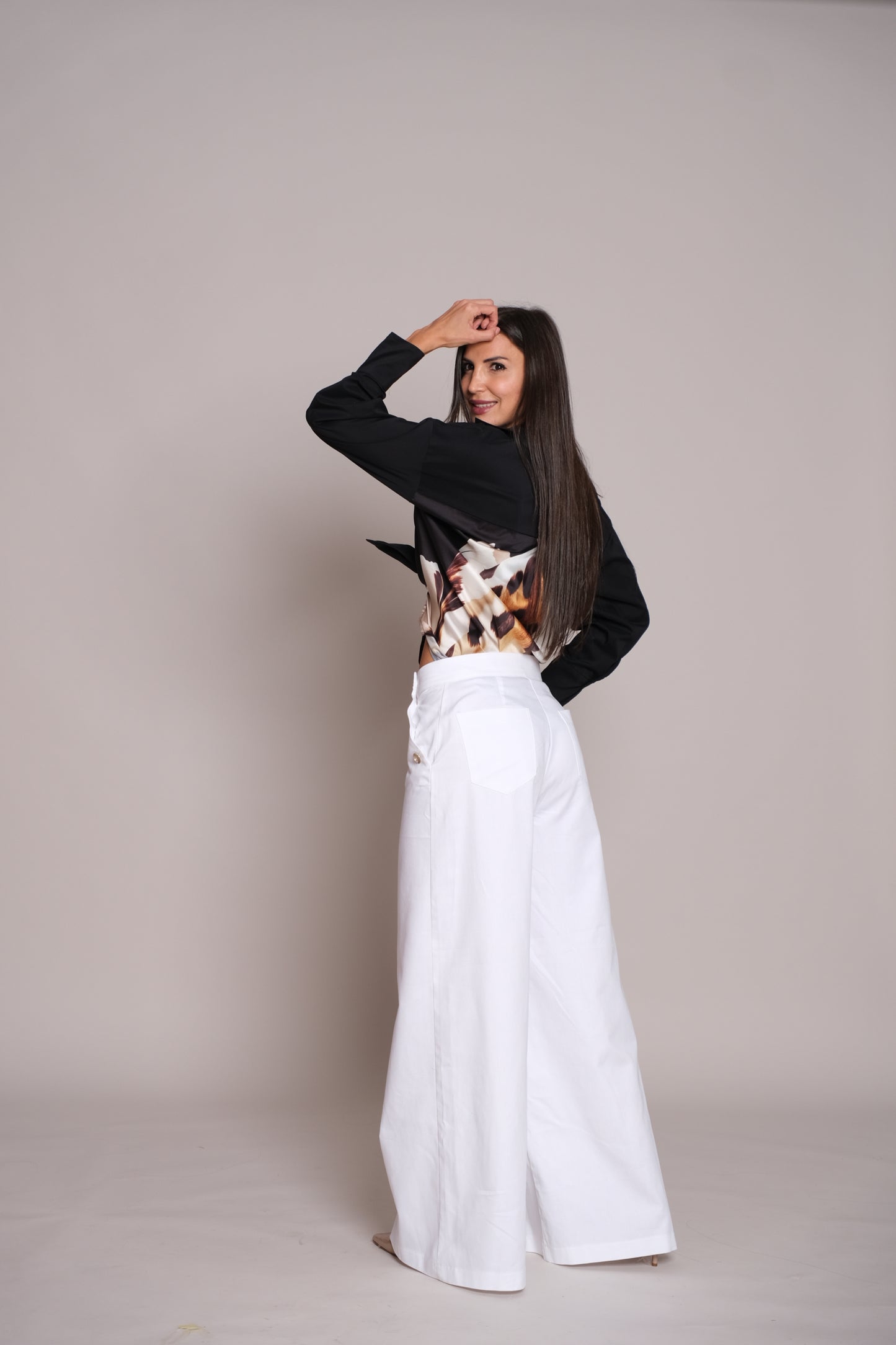 Satén Desire Black Shirt
