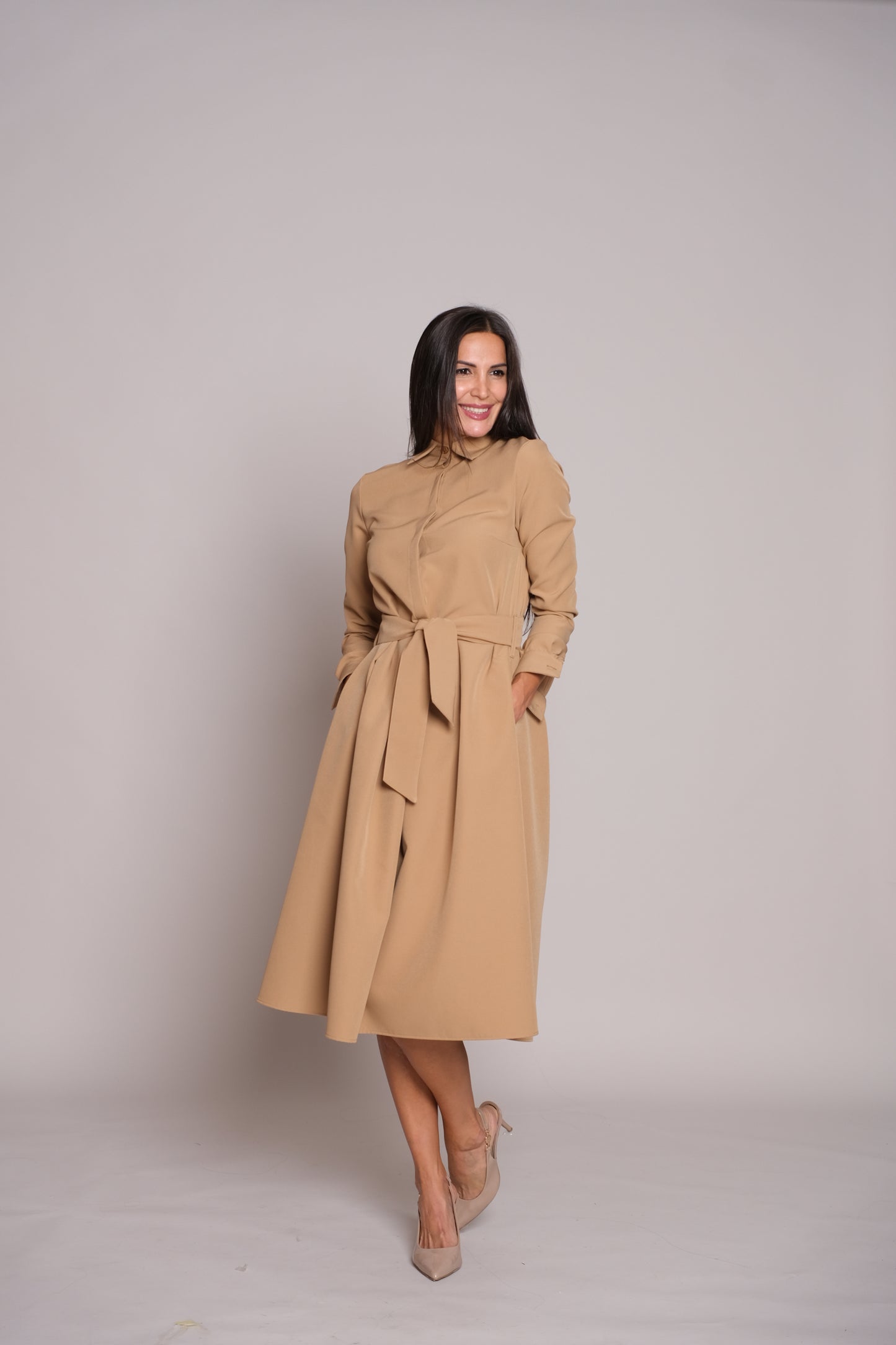 Aveline Dress Beige