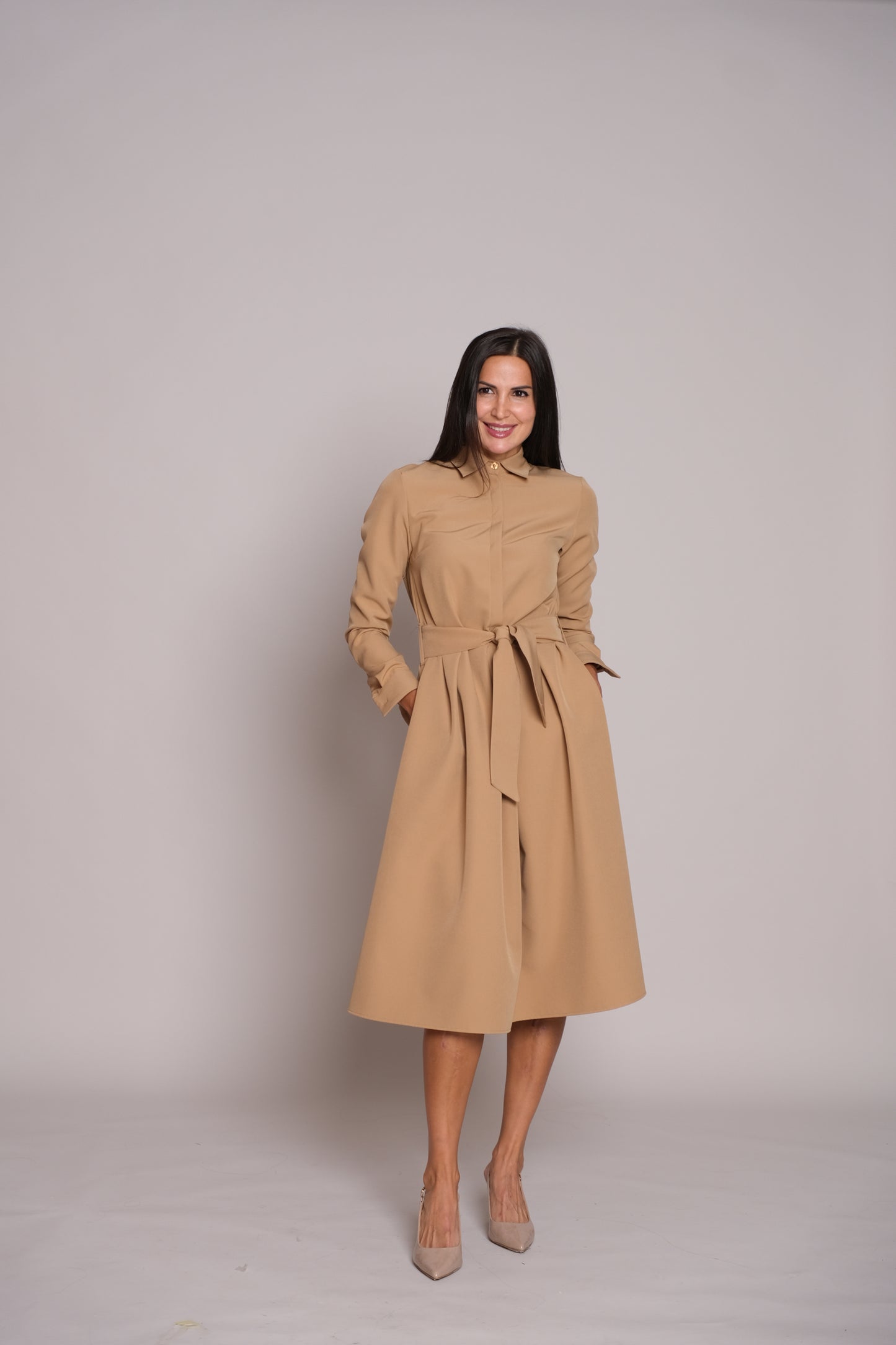 Aveline Dress Beige