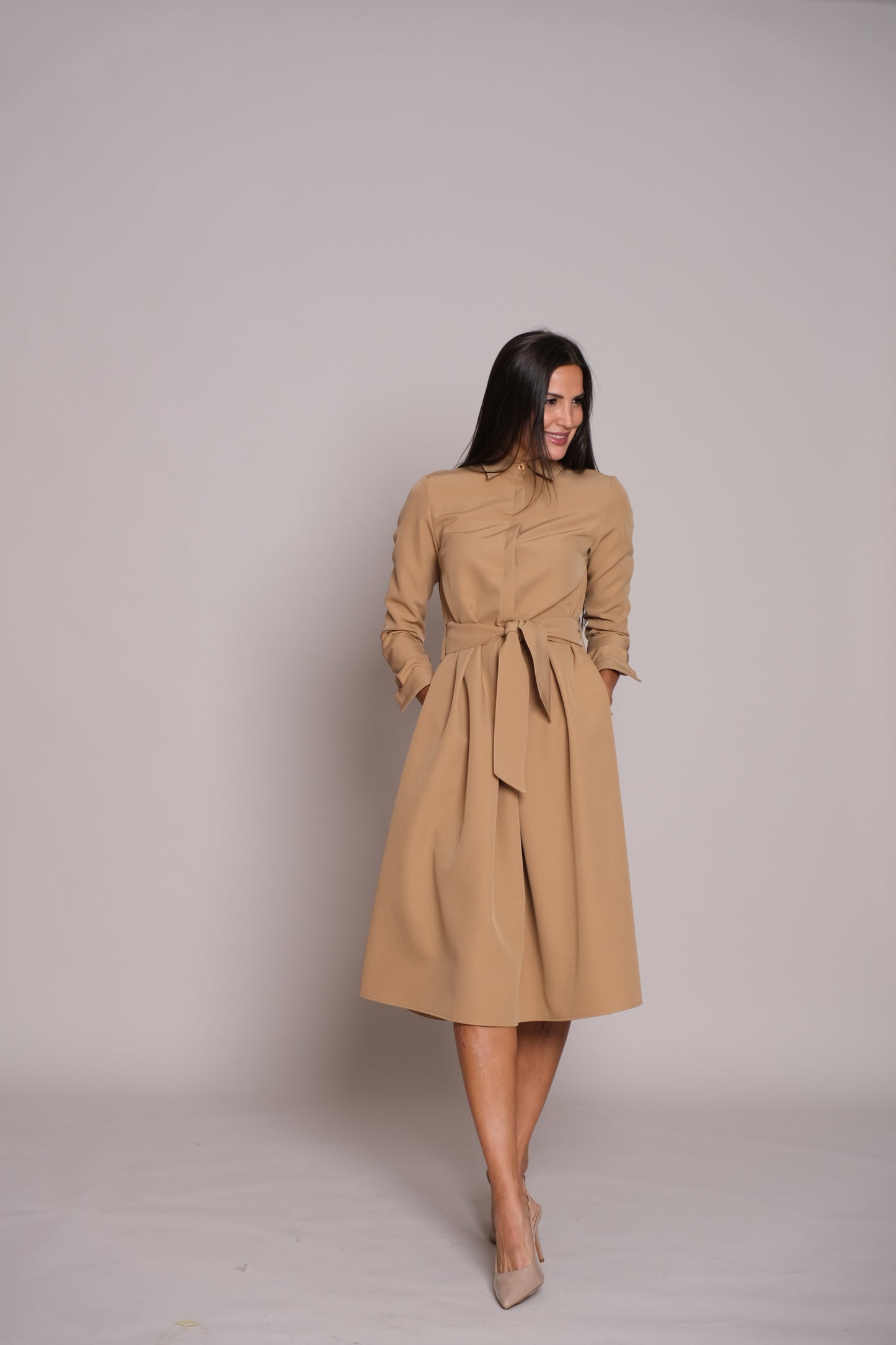 Aveline Dress Beige