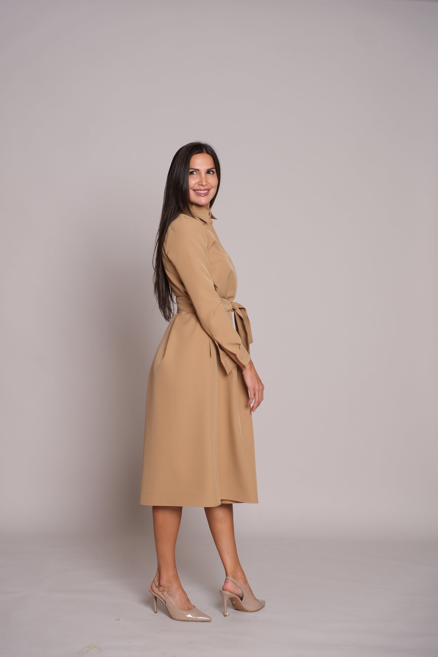 Aveline Dress Beige