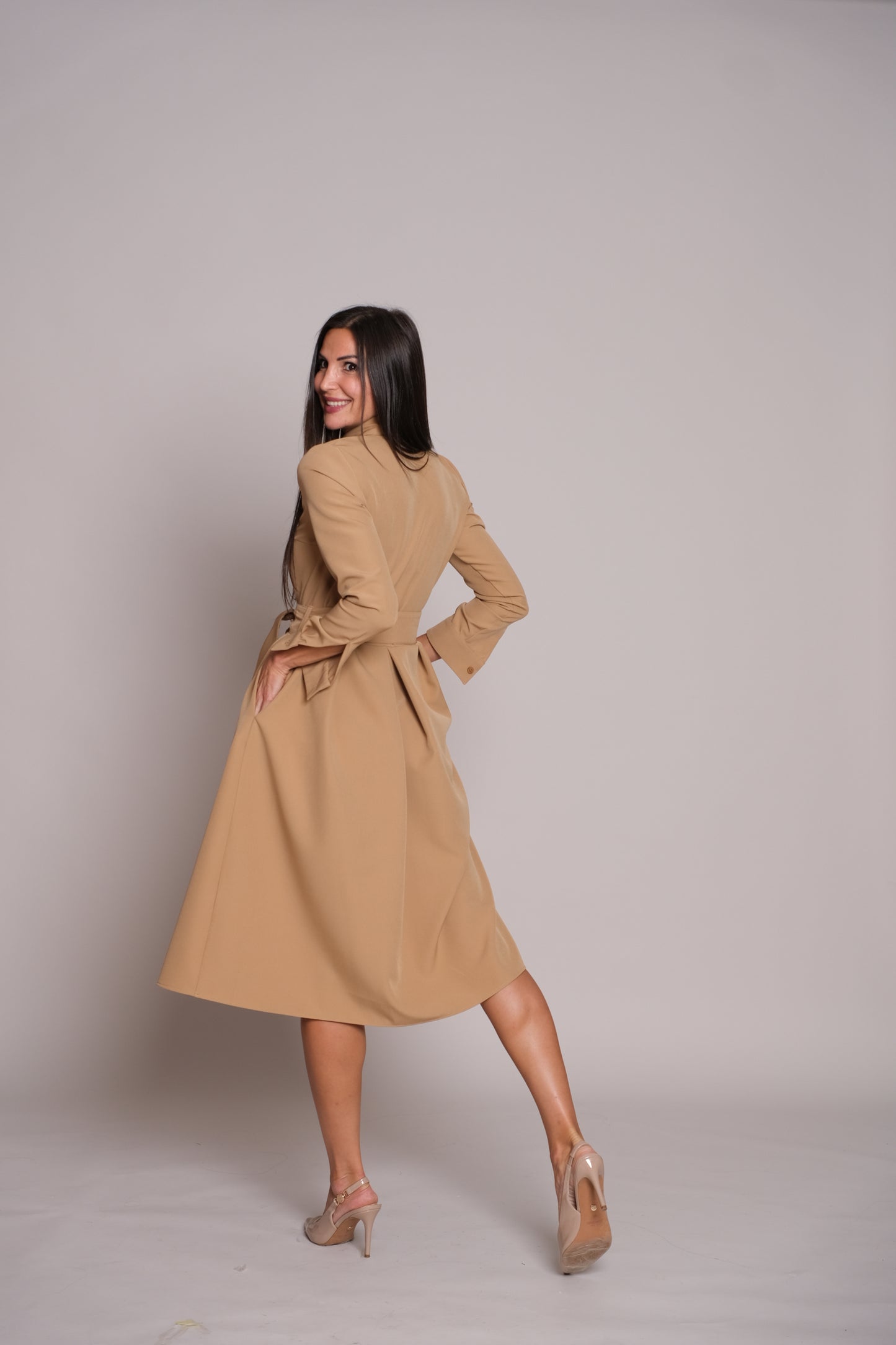 Aveline Dress Beige