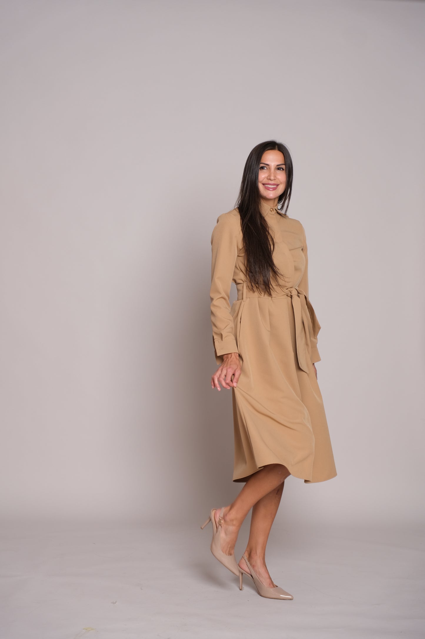 Aveline Dress Beige