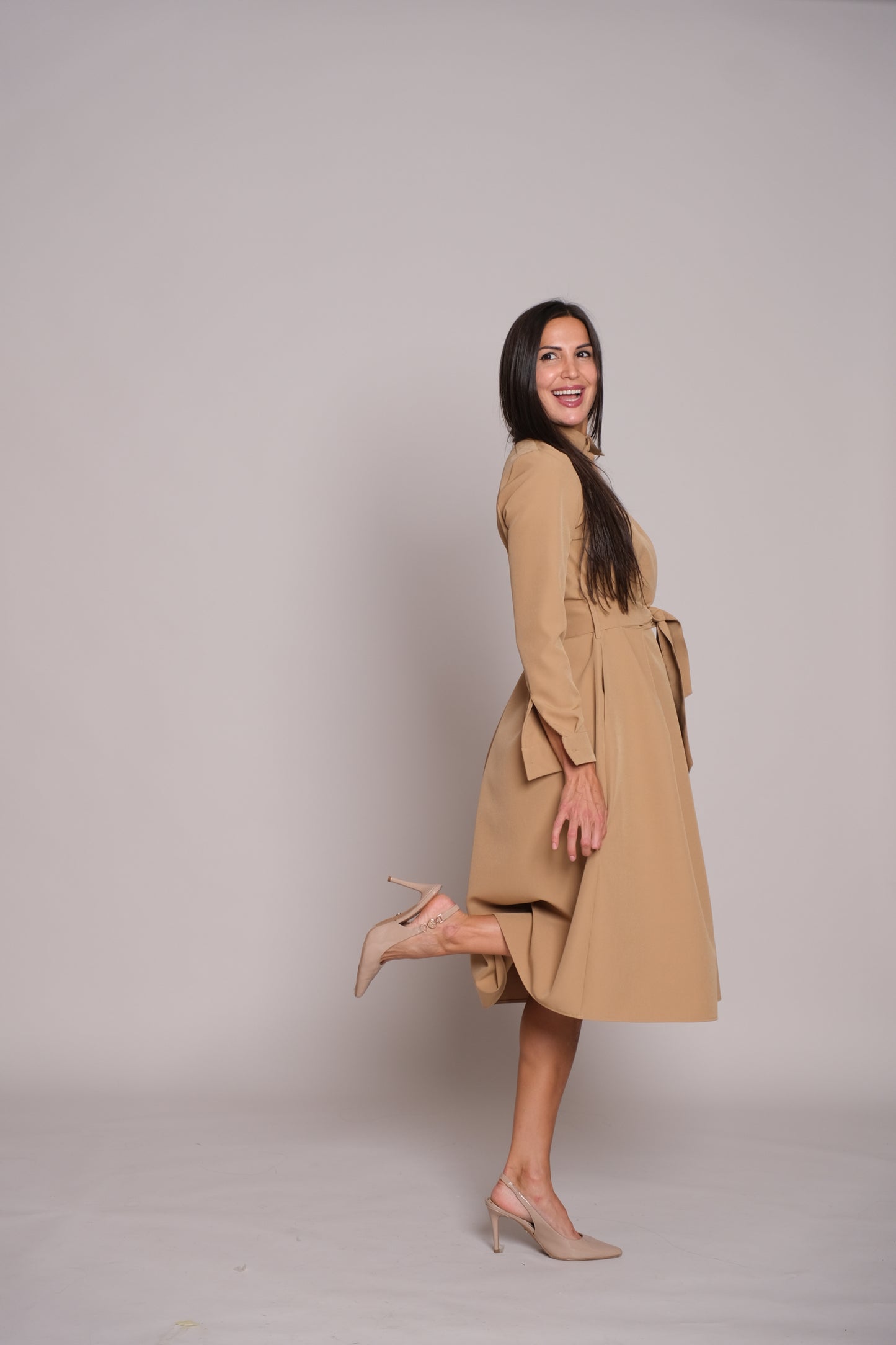 Aveline Dress Beige