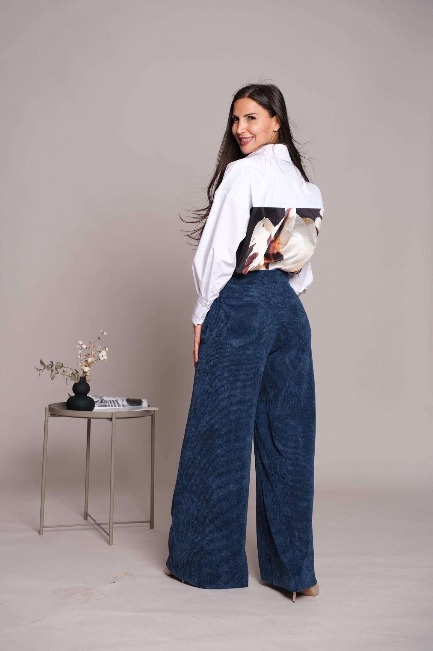 Velvet Blue Skyline Trousers