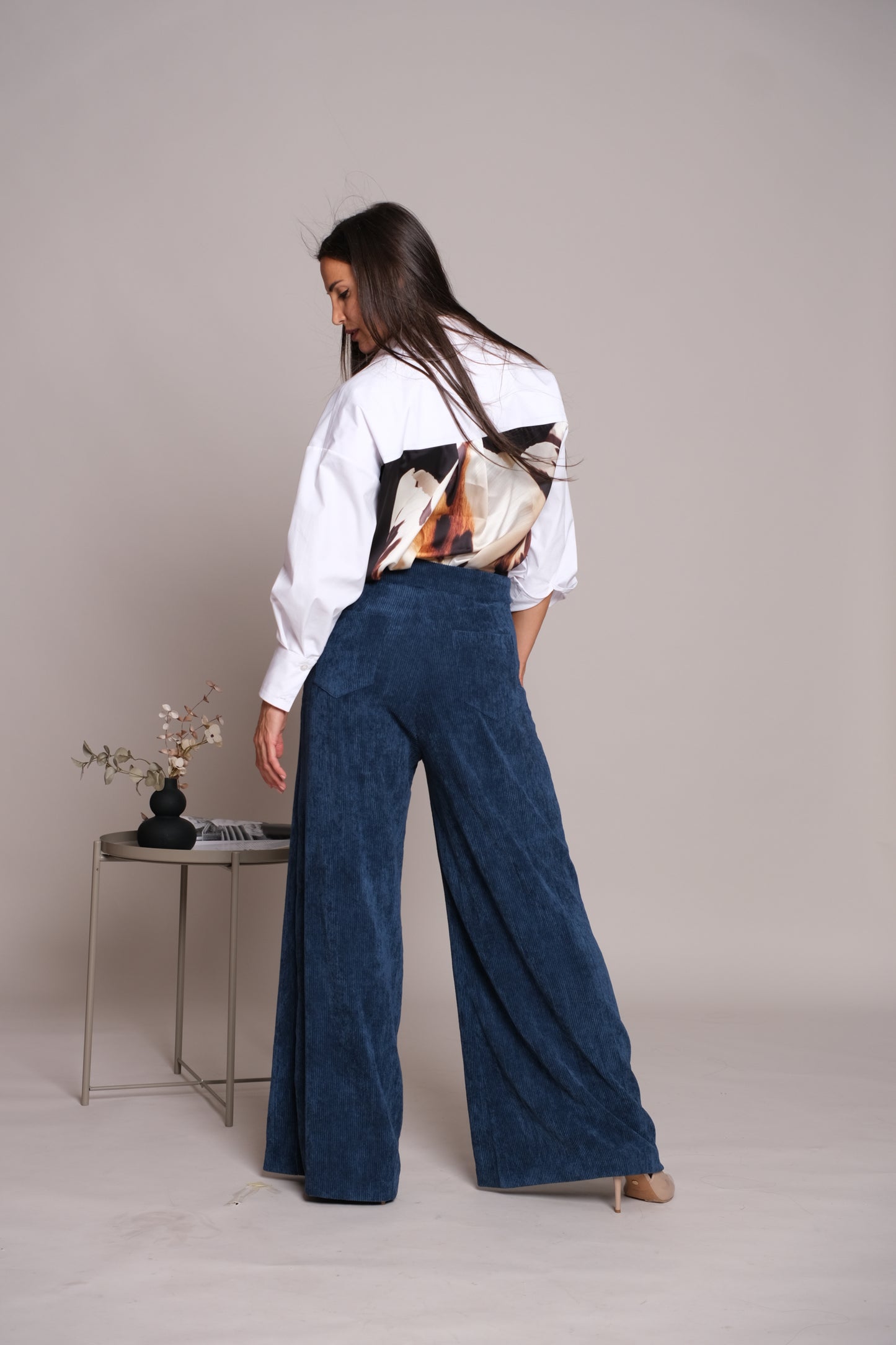 Velvet Blue Skyline Trousers