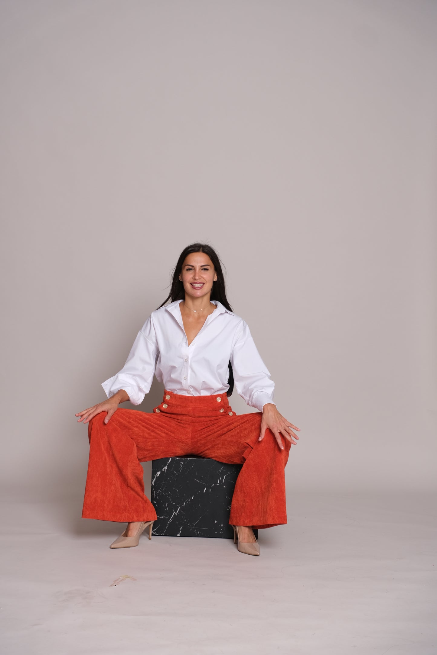 Skyline Trousers Velvet Red