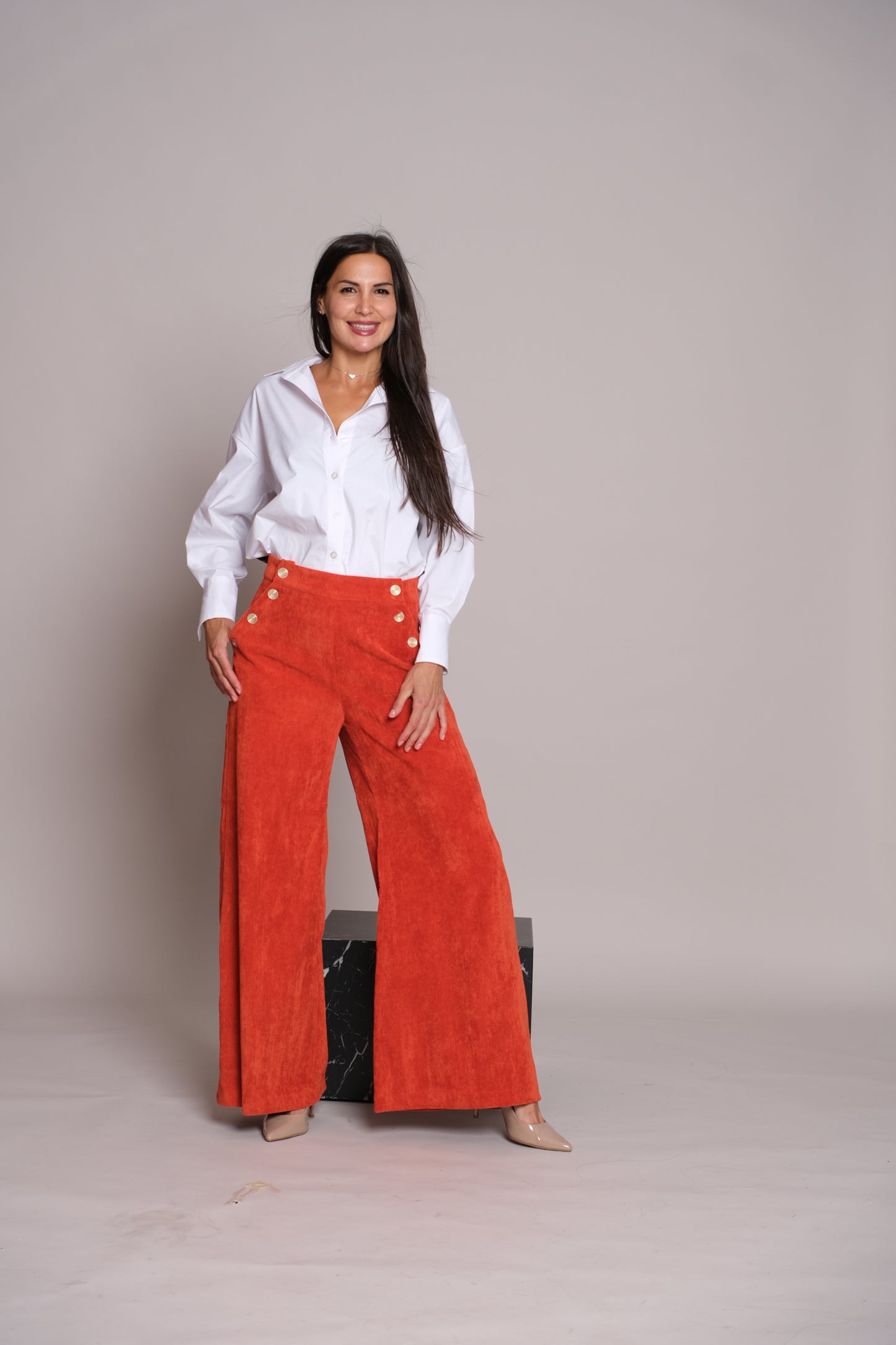 Skyline Trousers Velvet Red