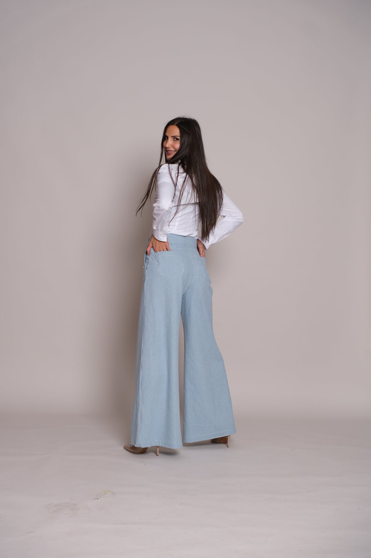 Skyline Trousers Blue Stripe