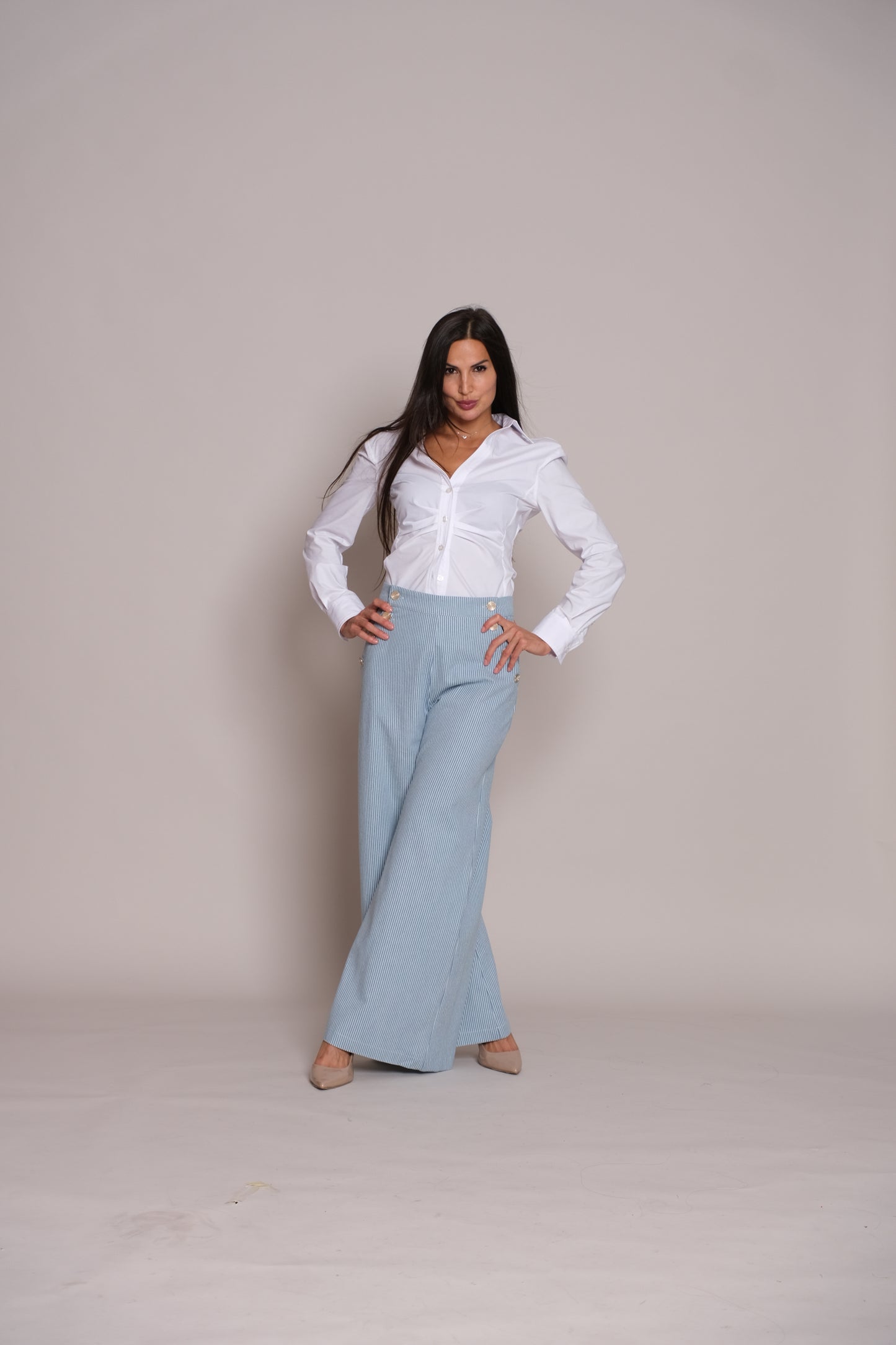 Skyline Trousers Blue Stripe