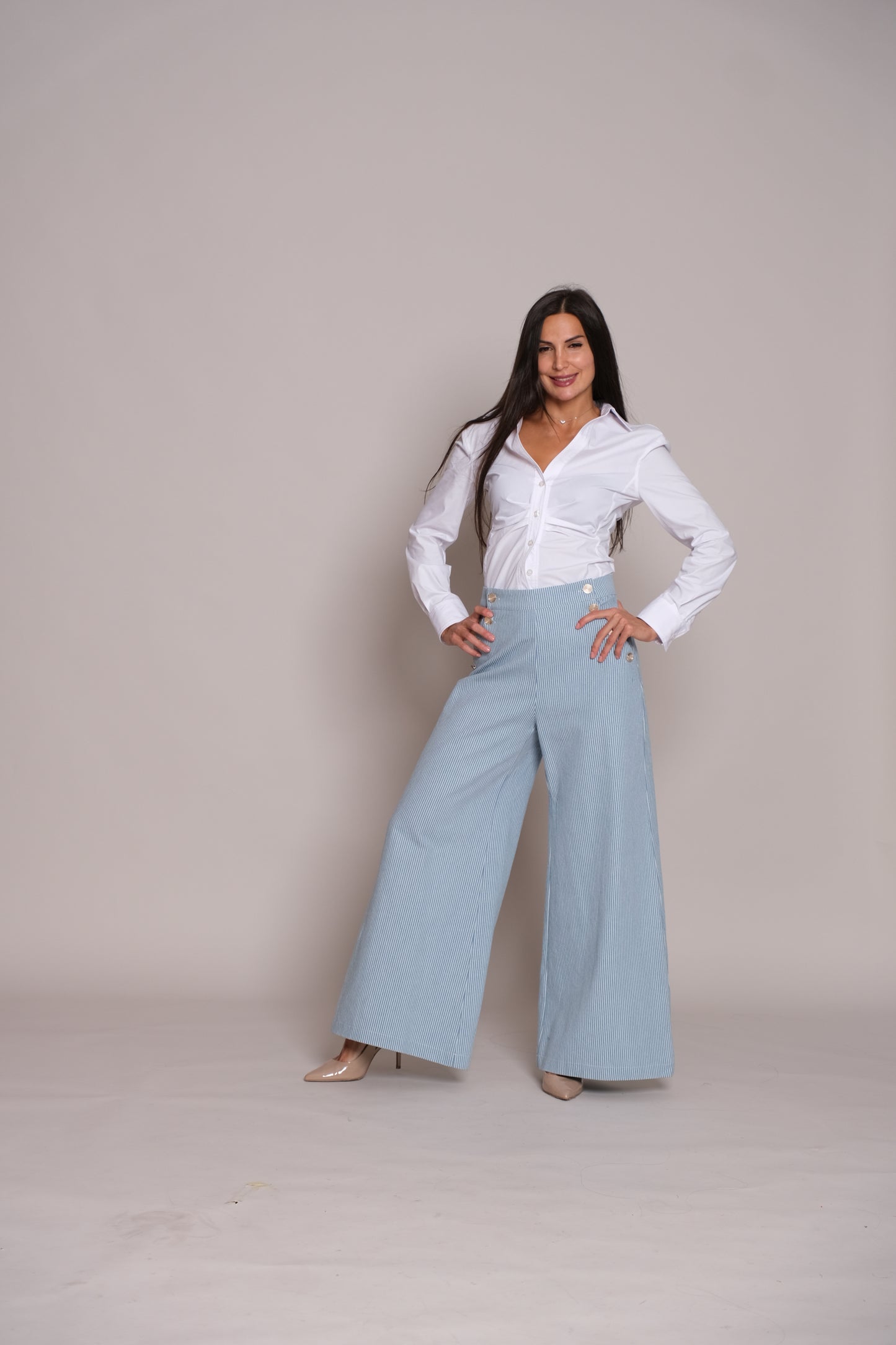 Skyline Trousers Blue Stripe