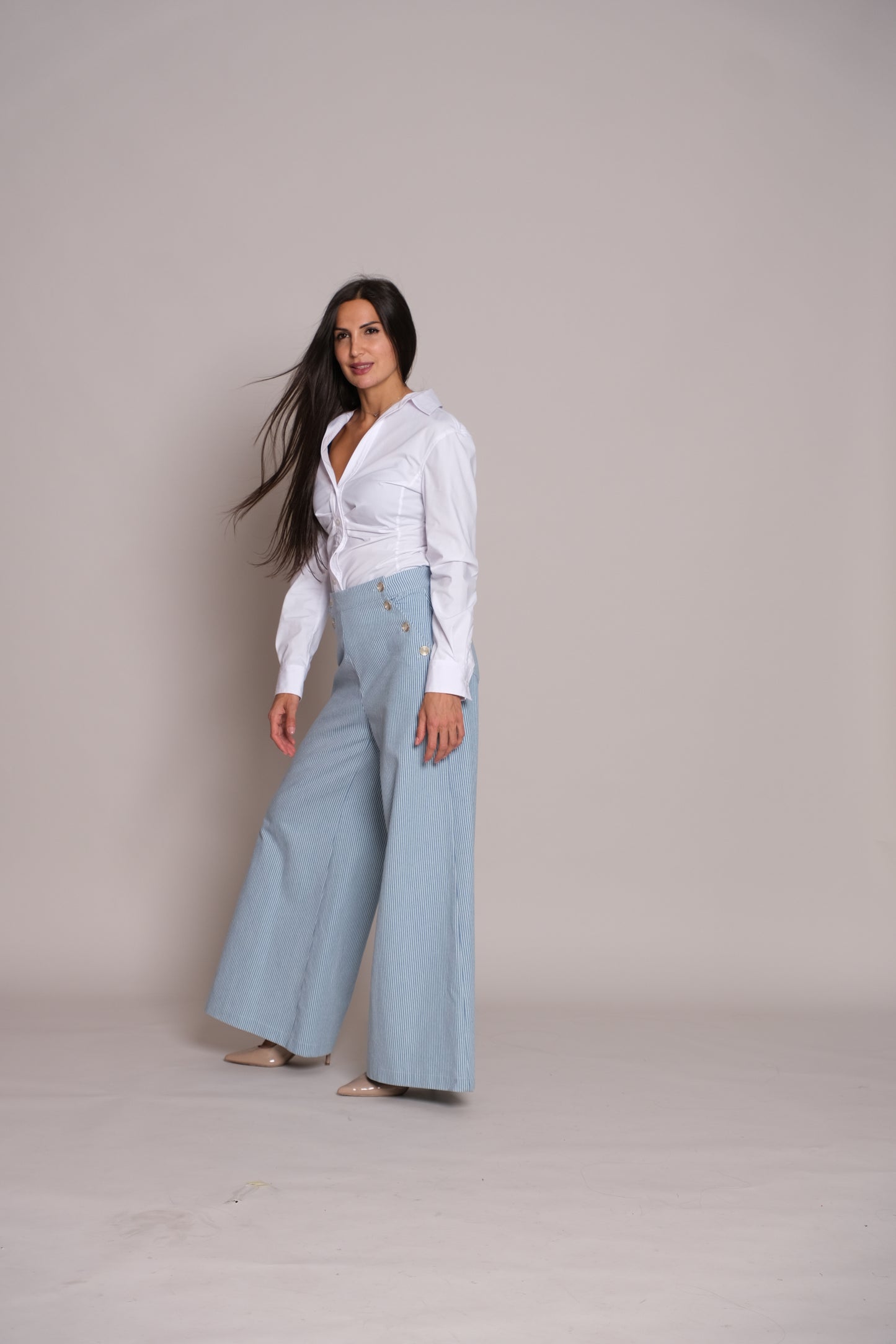 Skyline Trousers Blue Stripe