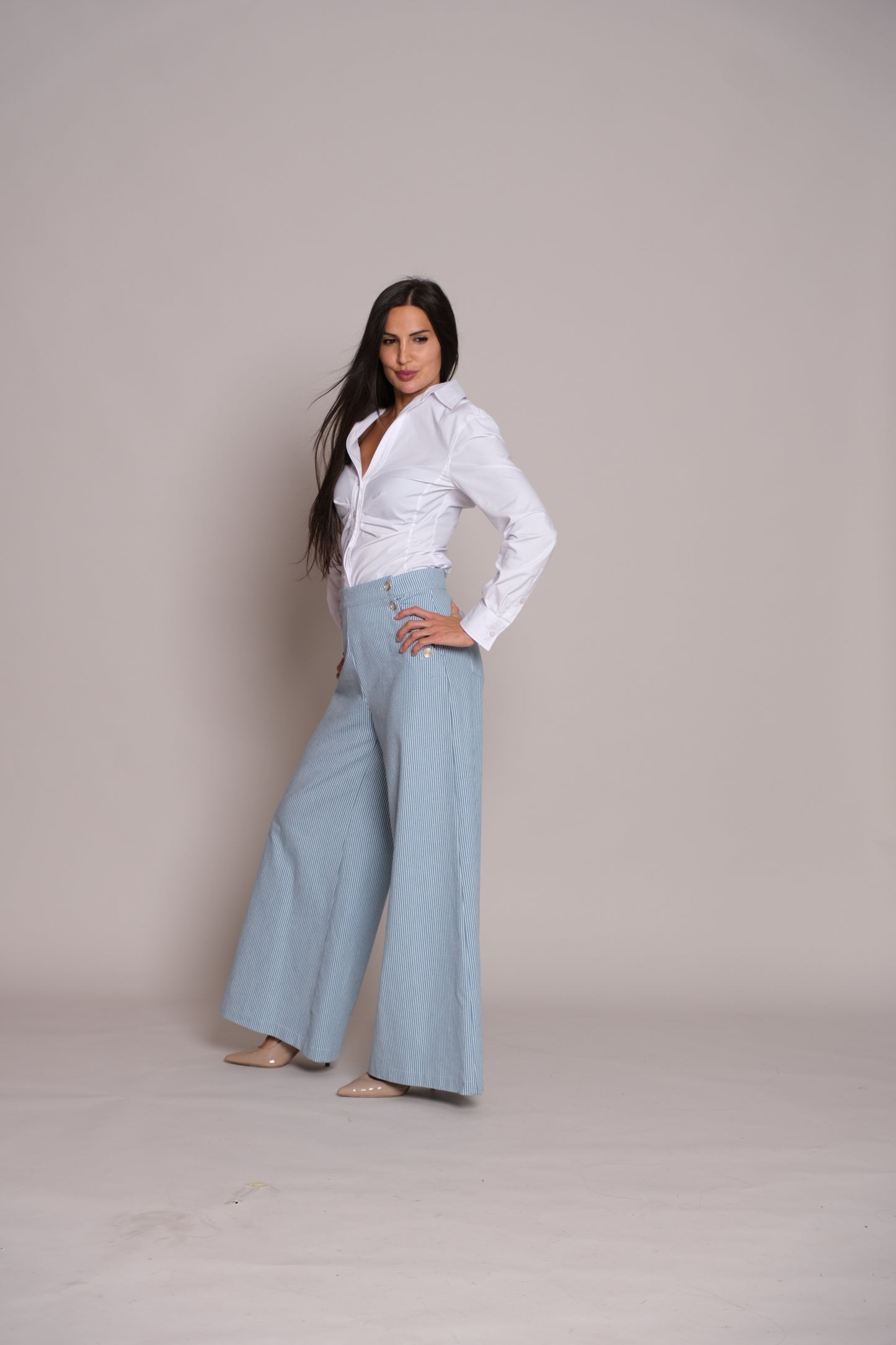Skyline Trousers Blue Stripe