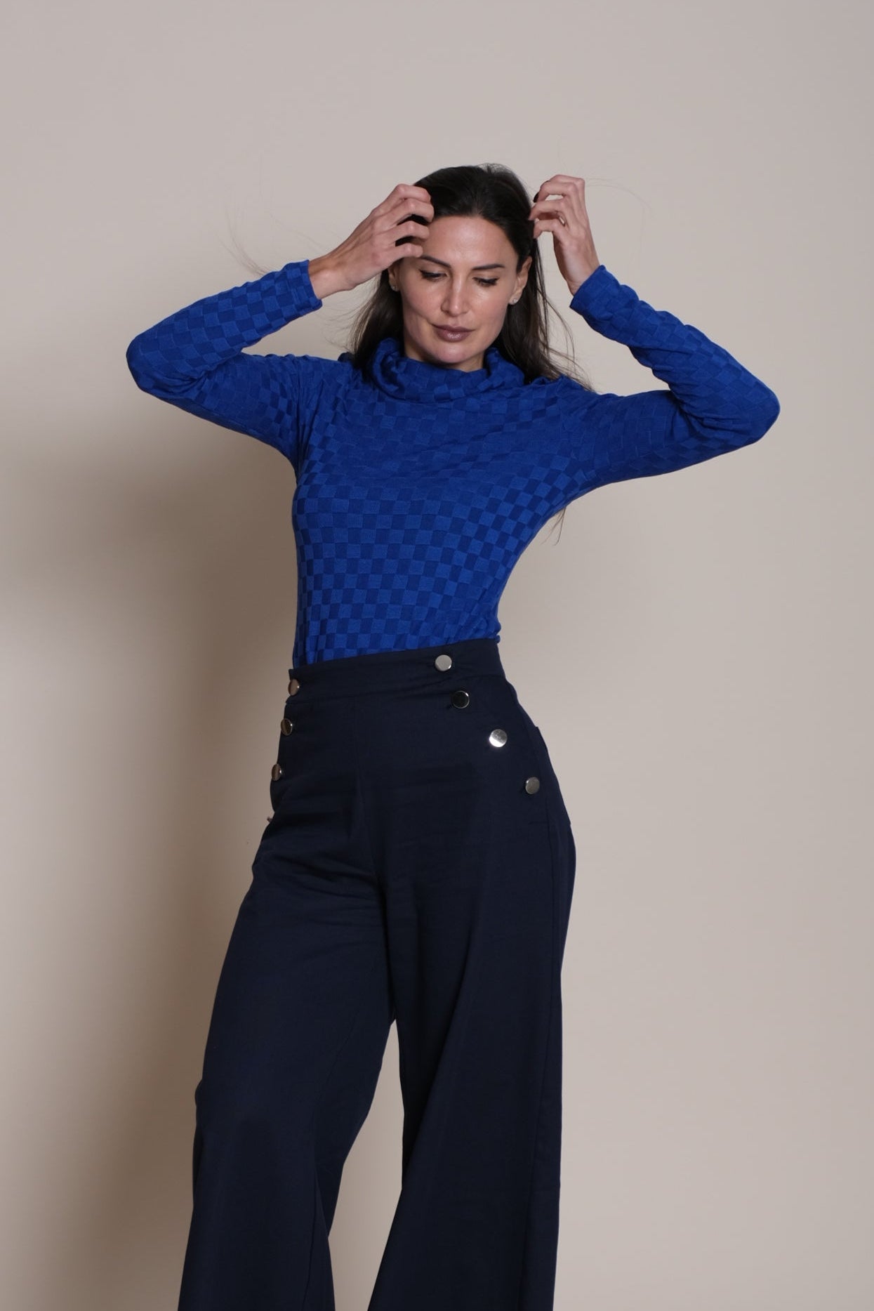 Geometrik Polo Blue