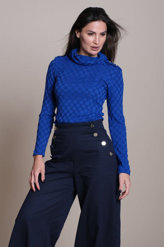 Geometrik Polo Blue