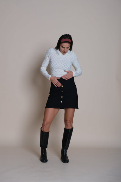 Noir Mini Skirt Black