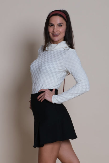 Geometrik Polo White