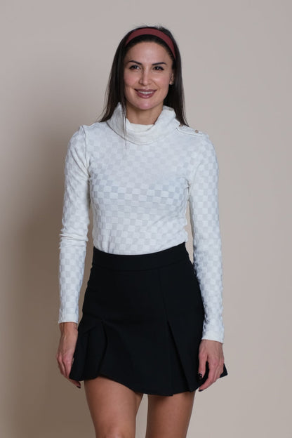 Geometrik Polo White