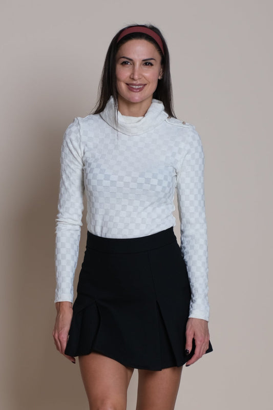 Geometrik Polo White