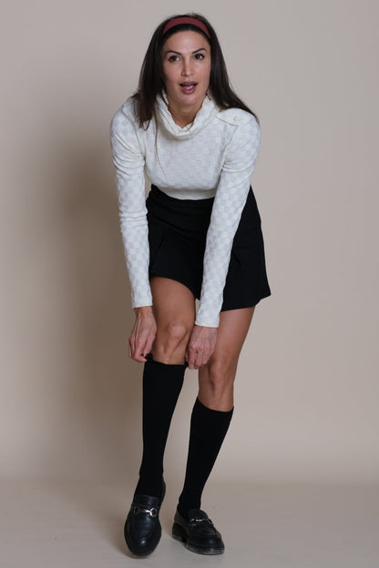 Geometrik Polo White