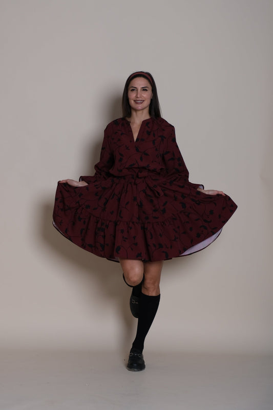Bloom Dress Burgundy