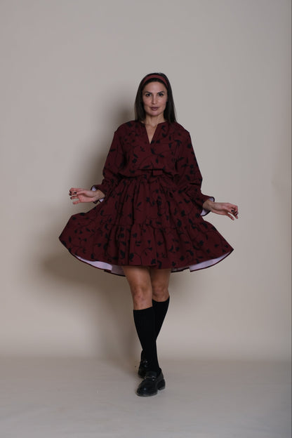Bloom Dress Burgundy