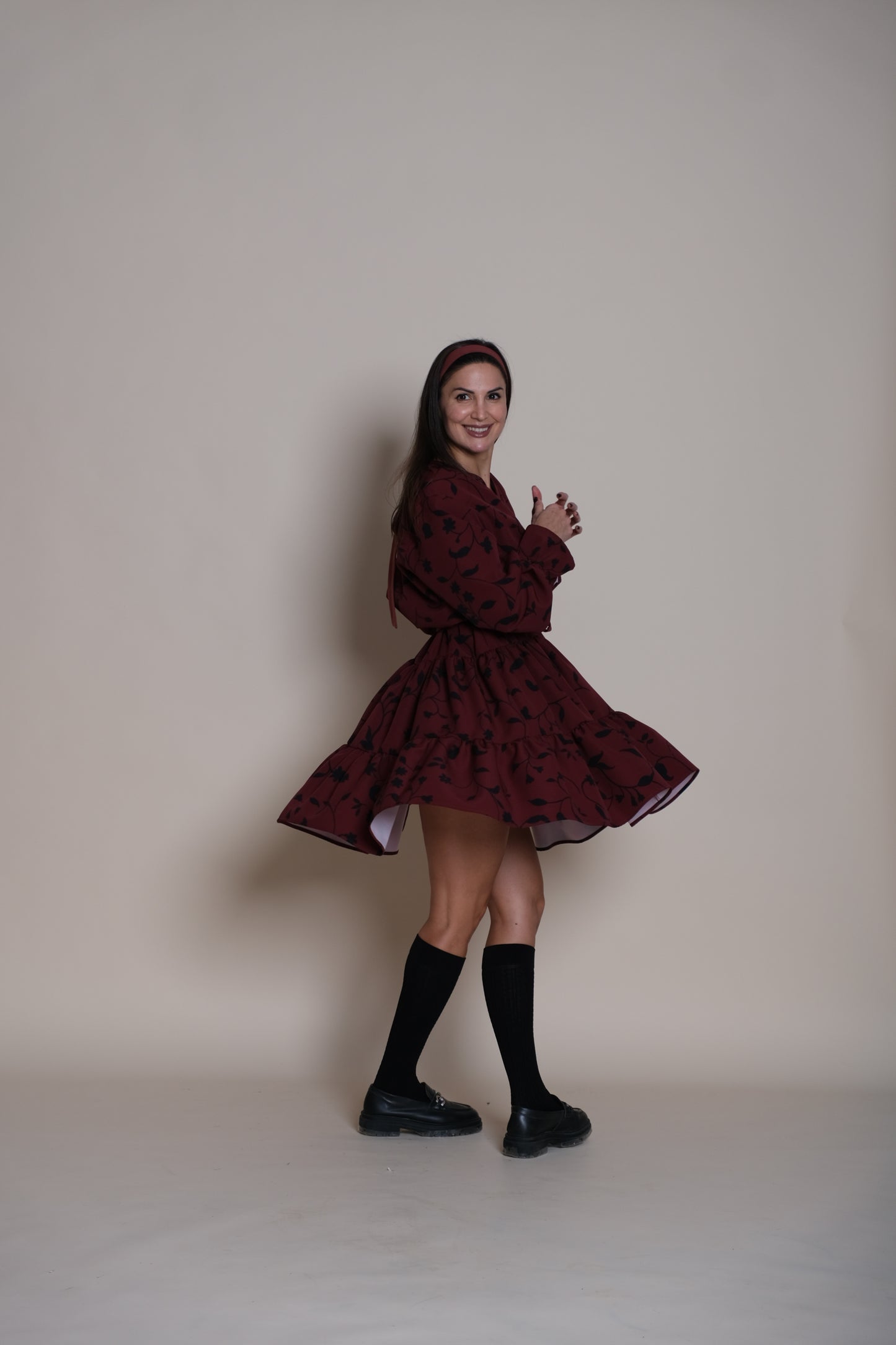 Bloom Dress Burgundy