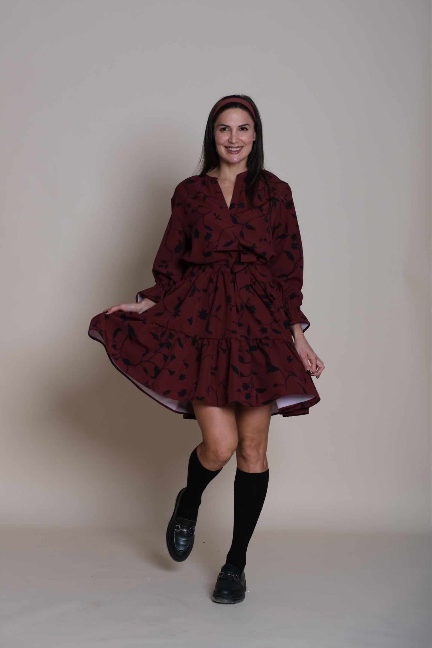 Bloom Dress Burgundy