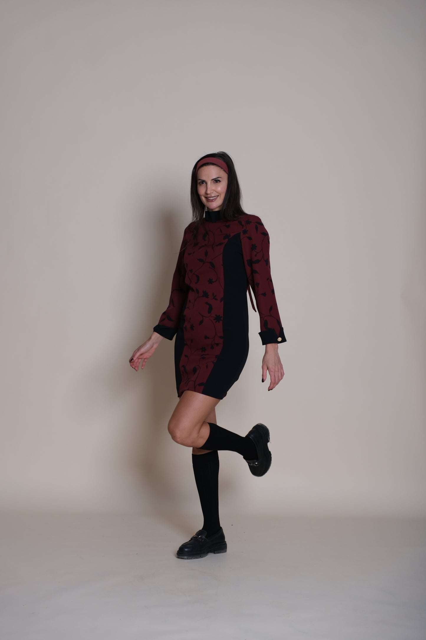 Aura Dress Burgundy