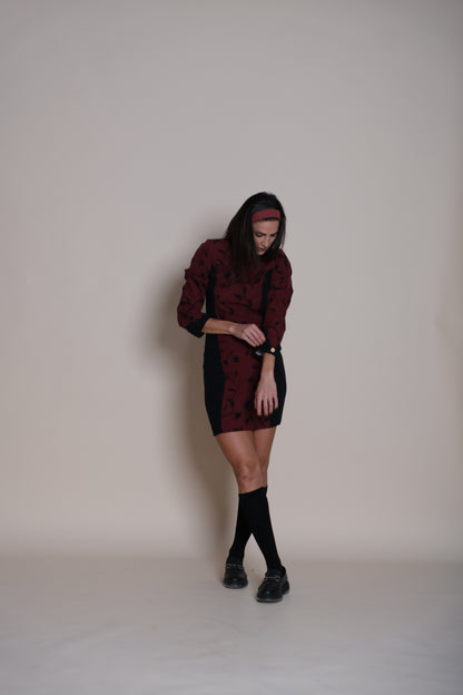 Aura Dress Burgundy