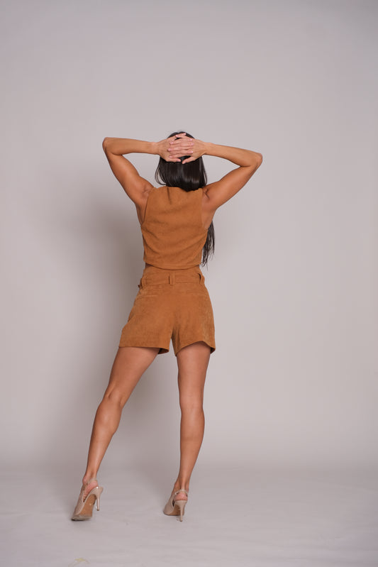 Breezy Tailored Mustard Shorts
