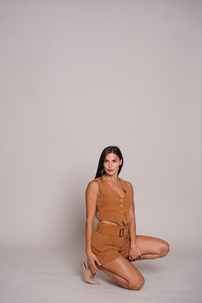 Breezy Tailored Mustard Vest