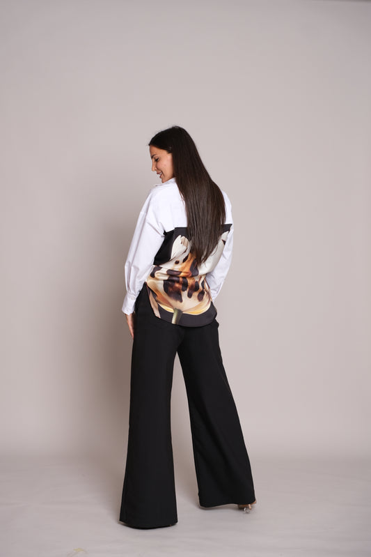 Satén Desire White Shirt