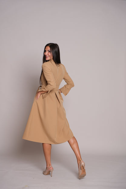 Aveline Dress Beige