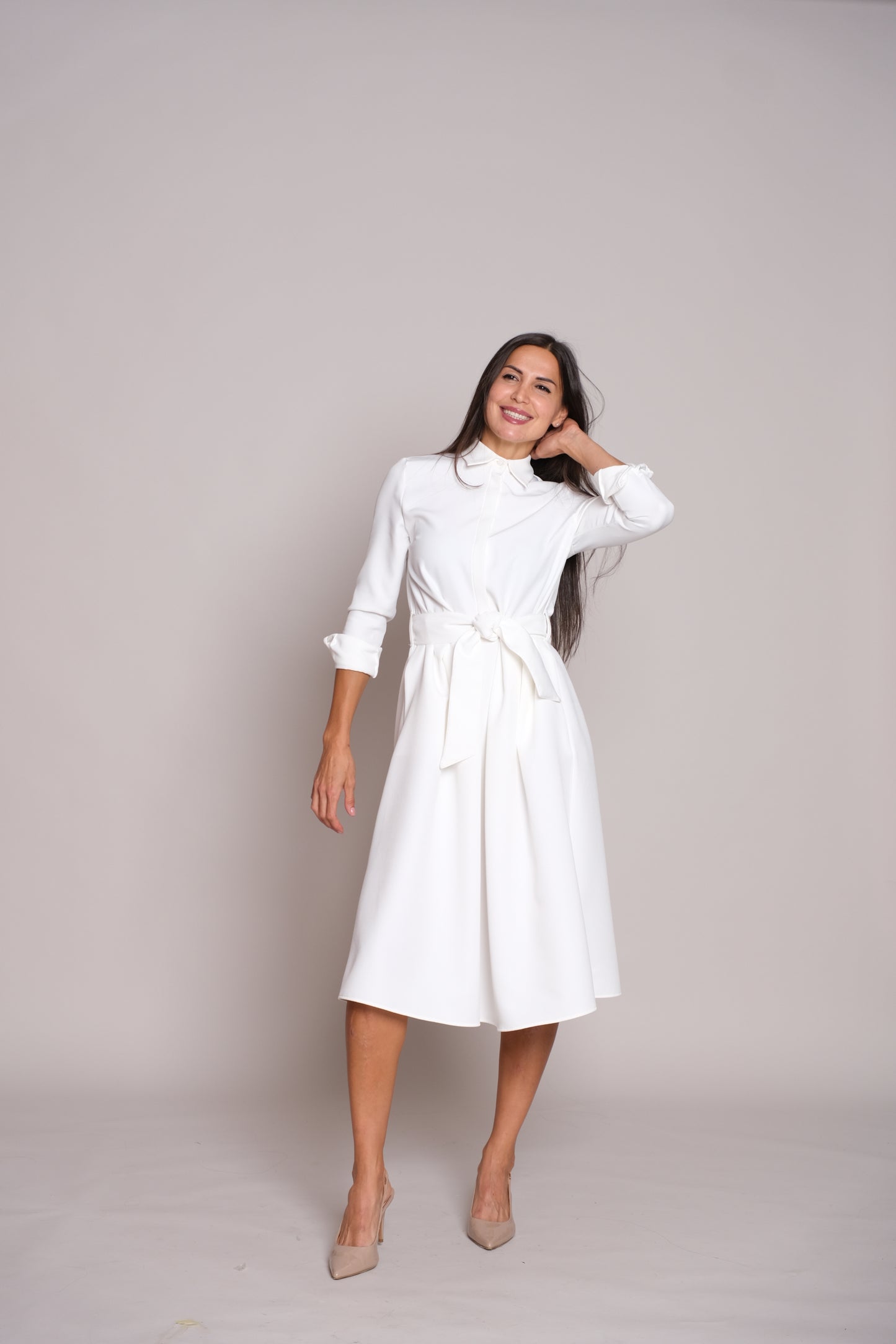 Aveline Dress White
