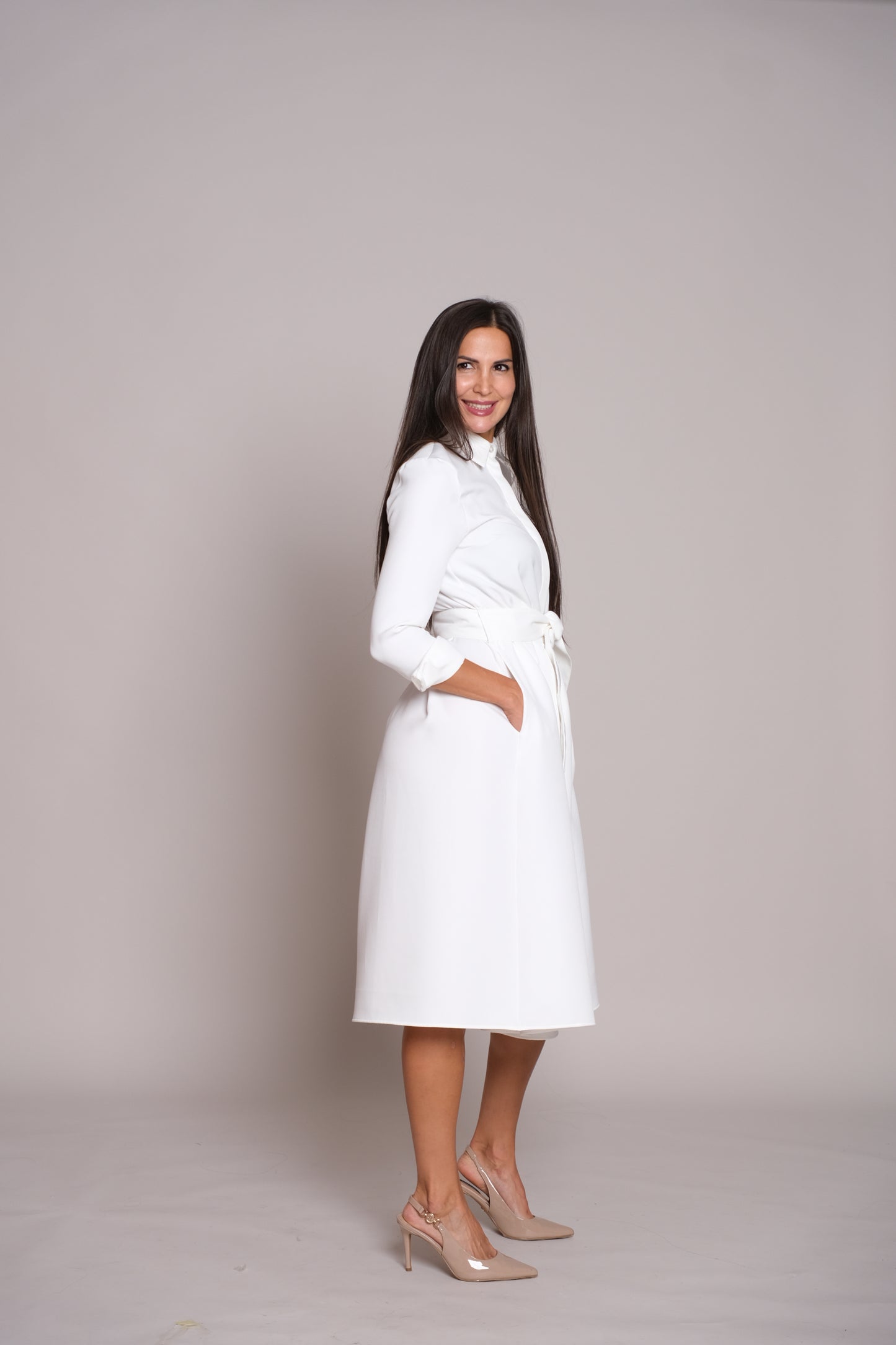 Aveline Dress White