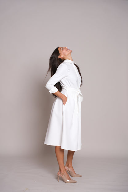 Aveline Dress White