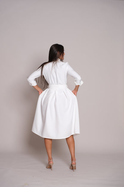 Aveline Dress White
