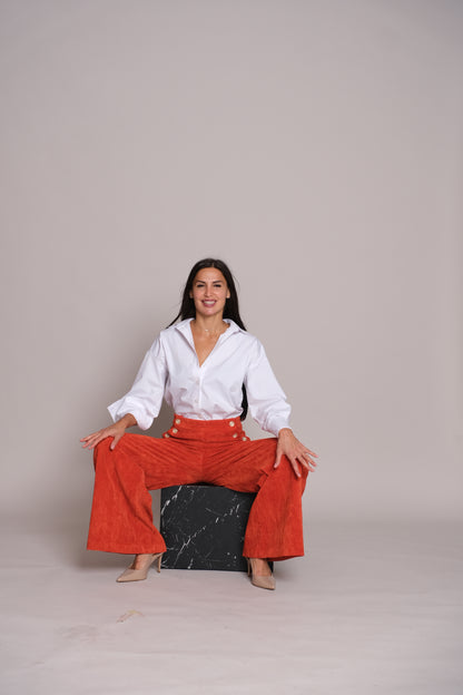 Skyline Trousers Velvet Red