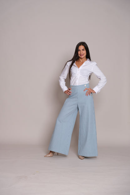 Skyline Trousers Blue Stripe