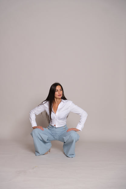 Skyline Trousers Blue Stripe